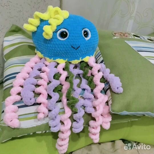 Плюшевая мягкая игрушка амигуруми медуза