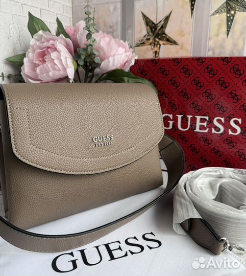 Сумка Guess digital бежевая