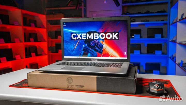 Игровой ноутбук Asus 17,3: 8гб, i7, GT 740M