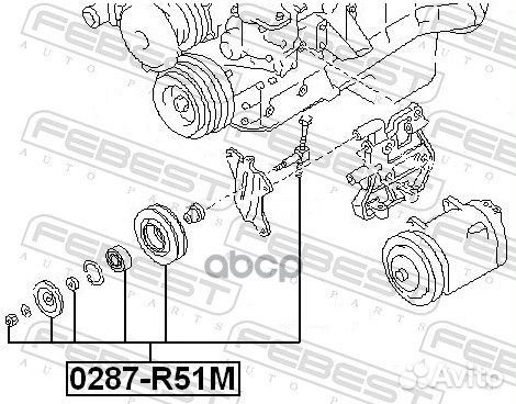 0287-R51M ролик натяжной комплект Nissan Pathf