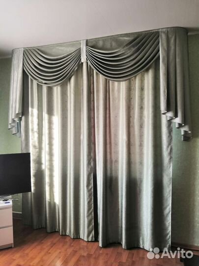 Шторы с ламбрекеном бу