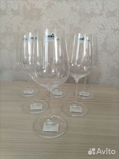 Бокалы для вина Bohemia, 6 шт