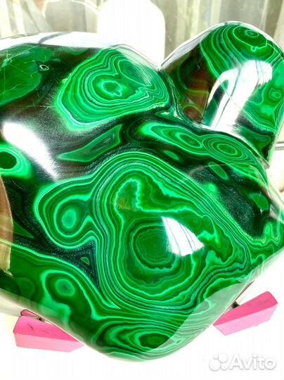 Полированный глазковый малахит 3.76кг. Конго