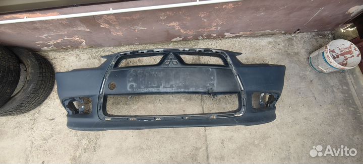 Бампер передний mitsubishi lancer 10