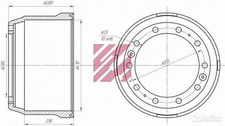 Барабан тормозной Iveco