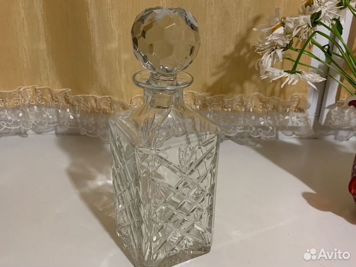 Штоф и графин хрустальные «Красный май»