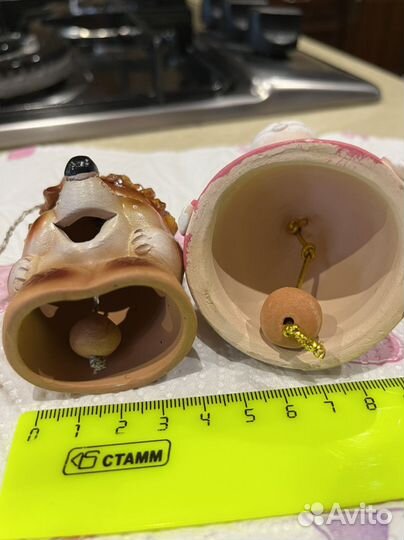 Фигурка колокольчик из глины