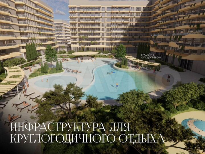 1-к. апартаменты, 33,5 м², 3/9 эт.