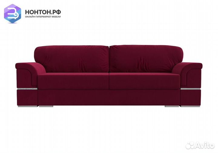 Диван еврокнижка Порту микровельвет бордовый