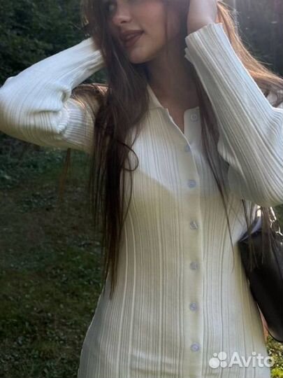 Платье лапша вязаное