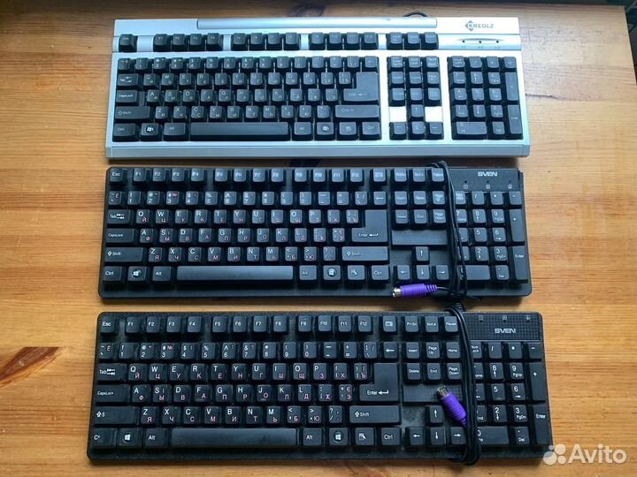 Клавиатуры USB и PS/2 (12 штук)