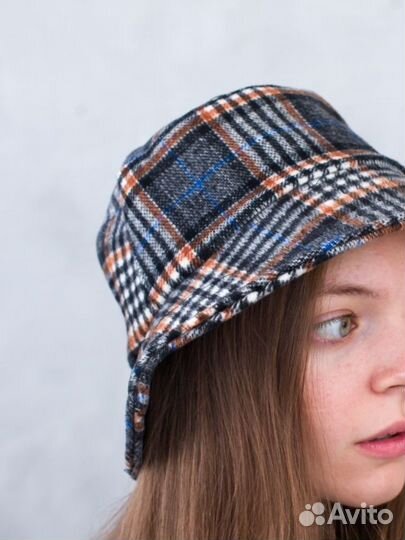 Панама демисезонная в клетку 56-58