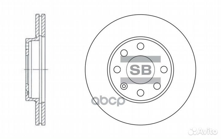 Диск тормозной Daewoo Lanos/Nexia 1.3/1.5i 95-0