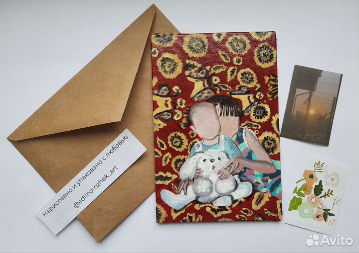 Портрет по фото на заказ карандашом, акрилом