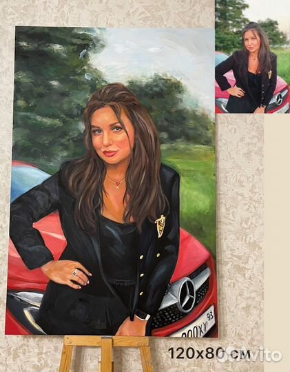 Портрет маслом на заказ по фото. Ручная работа