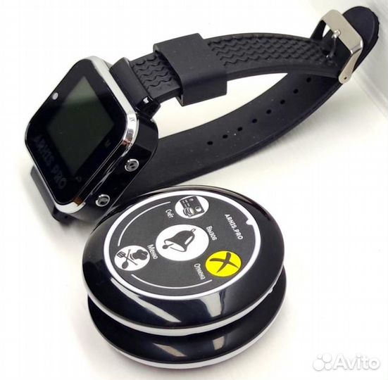 Кнопка вызова официанта модель Смайл и часы