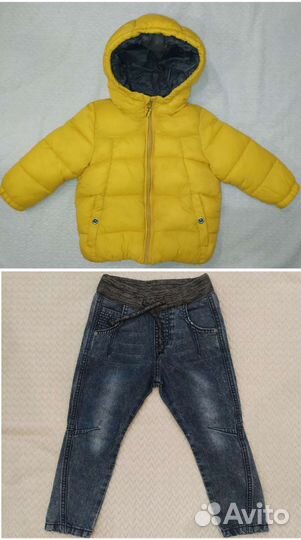 Куртка zara 92 + джинсы 92