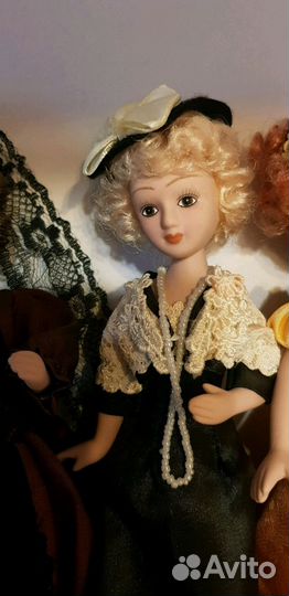 Куклы Дамы эпохи,новые,с журналом,фарфор