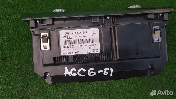 Блок управления климатом Audi A6 седан BDW 2004