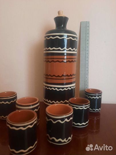 Графин со стаканами керамика СССР