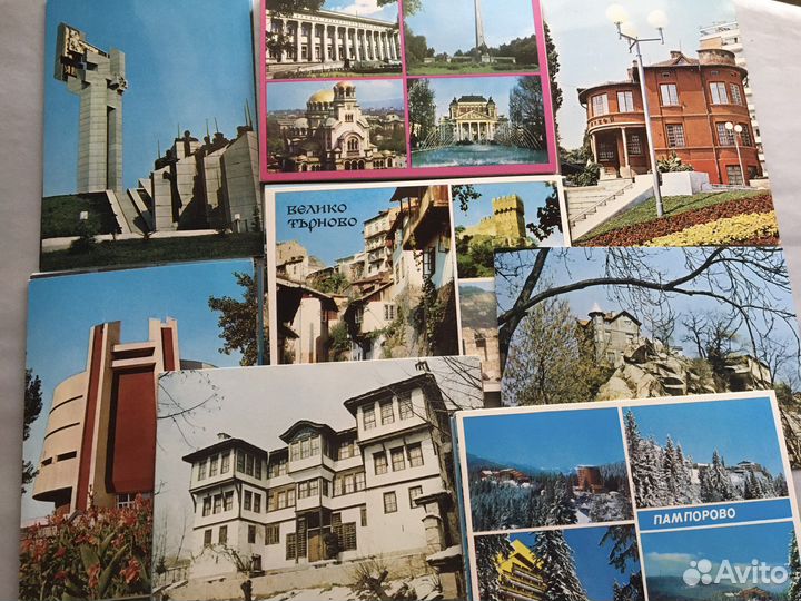Открытки времени СССР с видами городов Болгарии