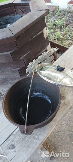 Казан чугунный с ручкой