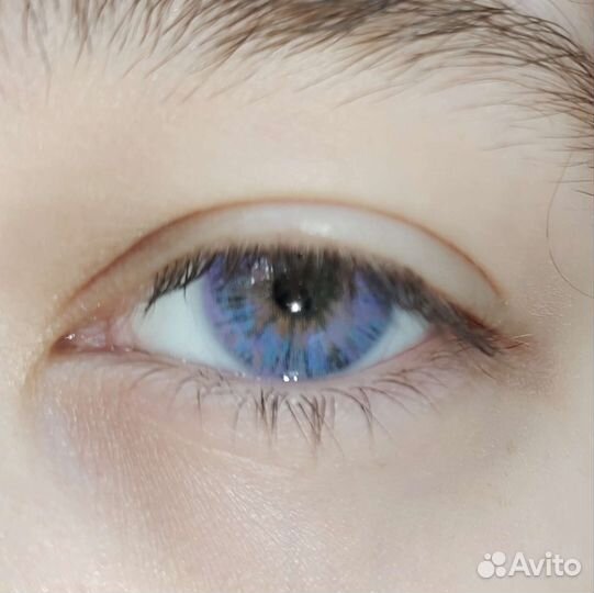 Линзы контактные цветные фиолетово-голубые