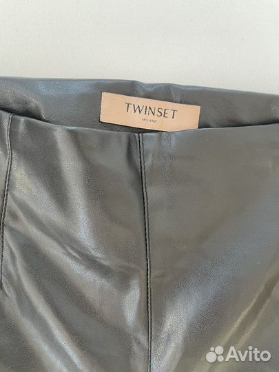 Брюки кожаные Twinset