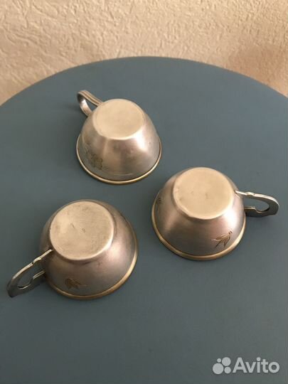 Кофейные мельхиоровые чашечки Юммет