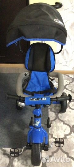 Детский велосипед трехколесный с ручкой