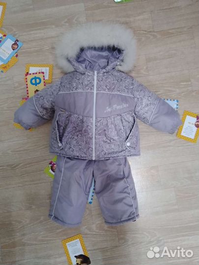 Зимний костюм для девочки 80 с мехом