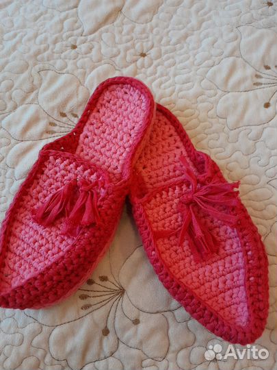 Тапочки вязаные крючком