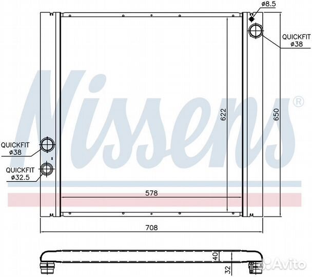 Радиатор охлаждения двс land rover range rover (20