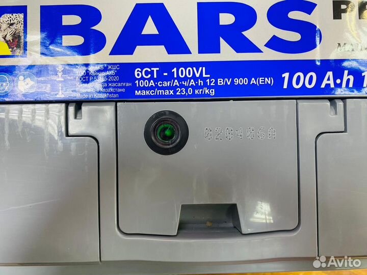 Аккумулятор 100 ач Bars Premium 900а