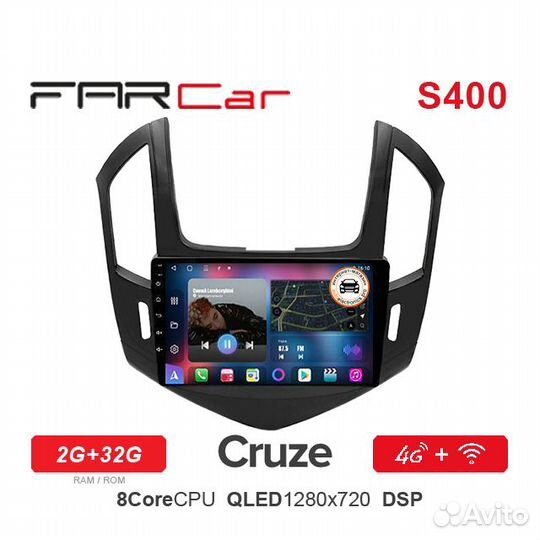 Магнитола на Андроиде Chevrolet Cruze FarCar S400