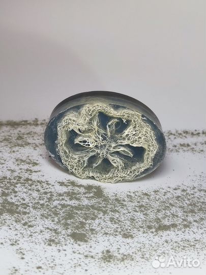 Массажное мыло с голубой глиной