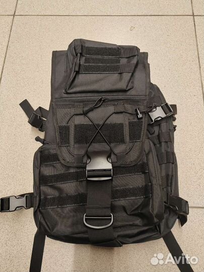 Тактический рюкзак 45л штурмовой черный