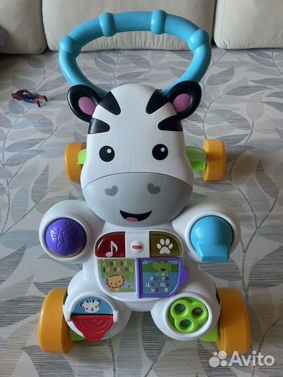 Ходунки каталка fisher price зебра