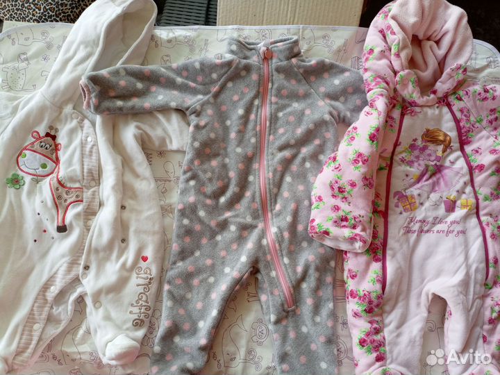 Большой пакет одежды для девочки 68 74