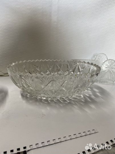 Конфетница хрусталь СССР