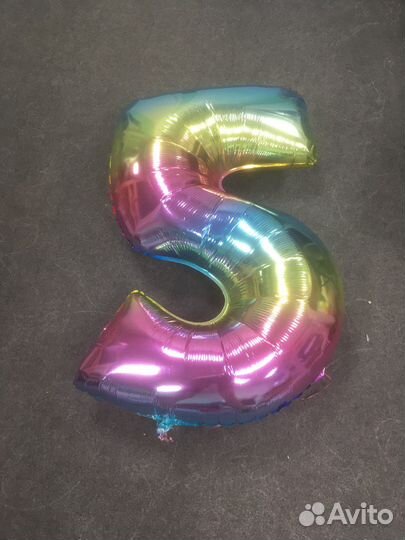 Воздушный шар ко дню рождения пять 5