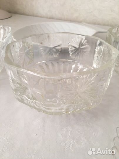 Посуда хрусталь салатницы, чайный сервиз