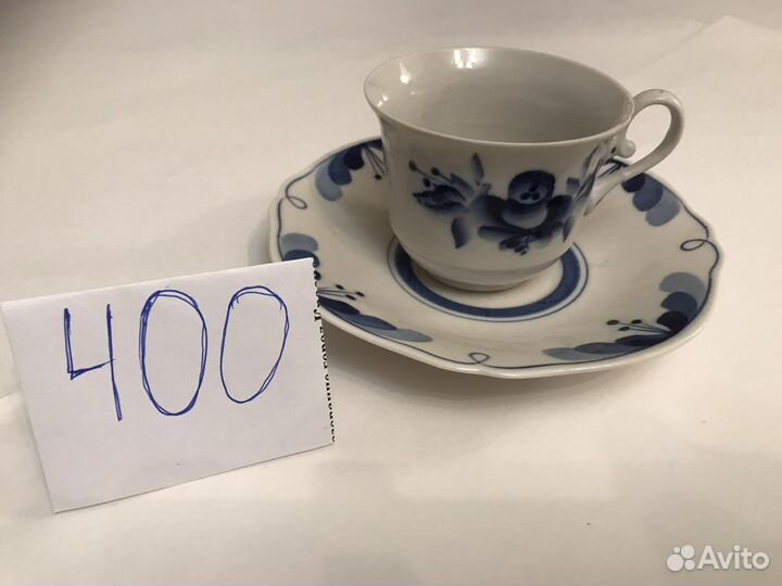 Гжель чайно-кофейные пары Конфетницы