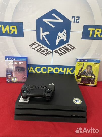 Playstation 4 Pro + Cyberpunk + Detroit + Гарантия