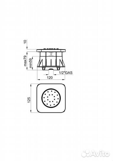Форсунка боковая для душа Noken N199999773 Lounge