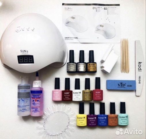 Набор для начинающего мастера маникюра +гель лаки