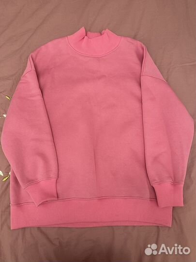 Свитшот розовый S оверсайз