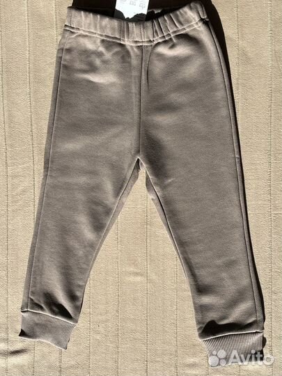 Детские брюки-джоггеры унисекс бежевые