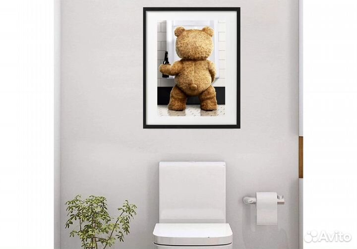 Интерьерный постер для ванной комнаты в раме