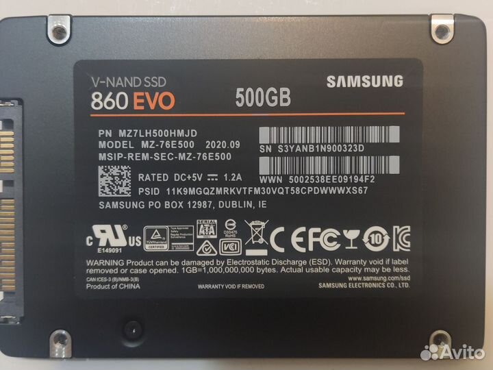 SSD Samsung 860 EVO 500 Gb
